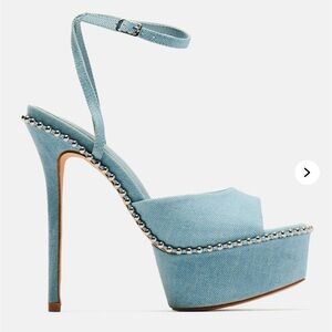 Women's Blue Platform Heels